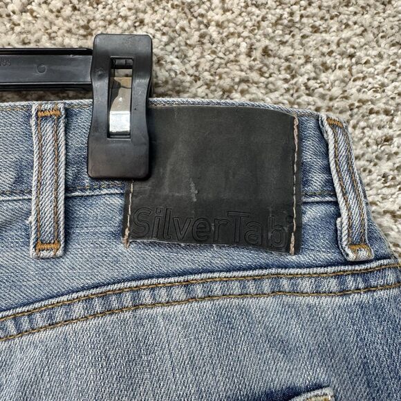 Vintage Levis Silvertab Jeans Men's 40x32 Blue Baggy Wide Leg Y2K 2000s Skater - Picture 4 of 14